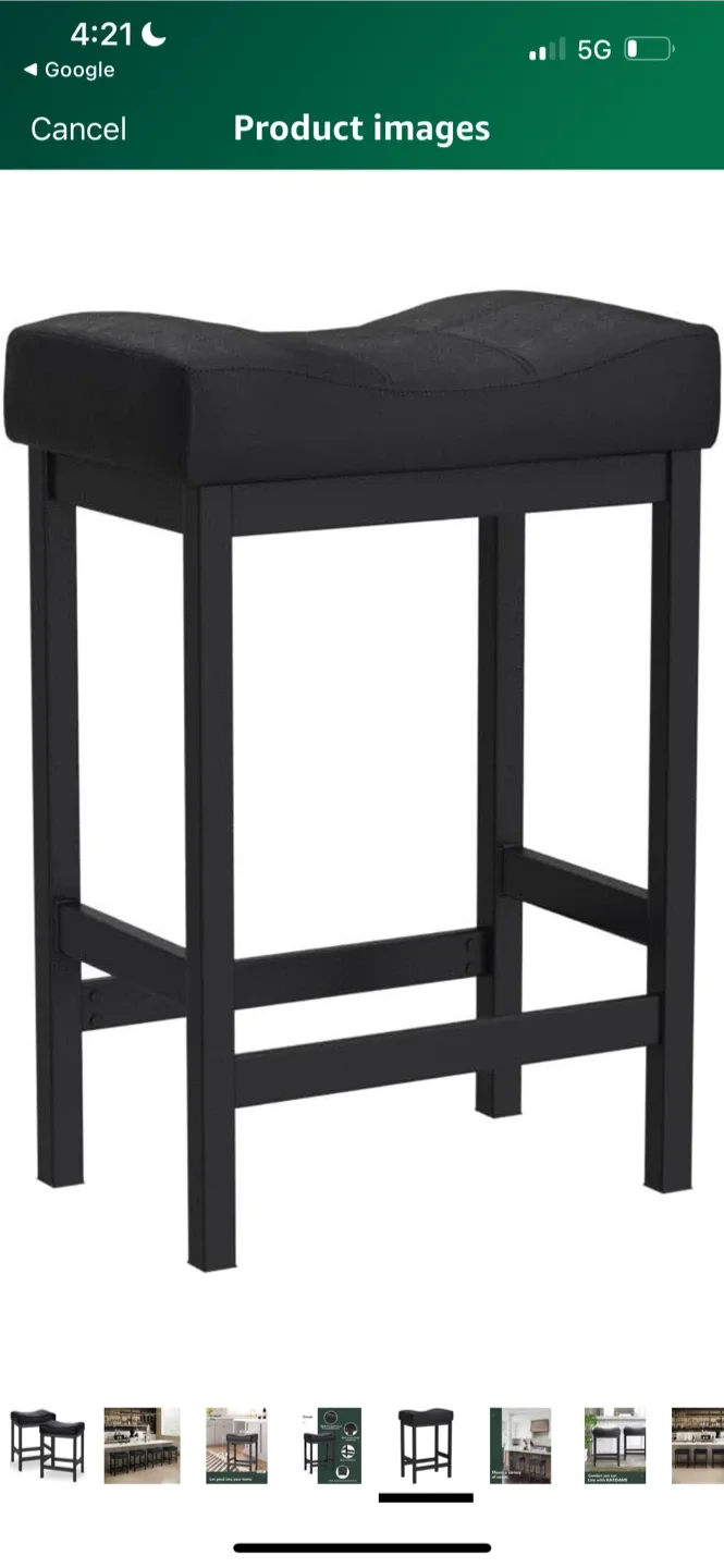 New KATDANS Bar Stools Set of 2,  Stools 24 Inch $49 Each image indicator(4)