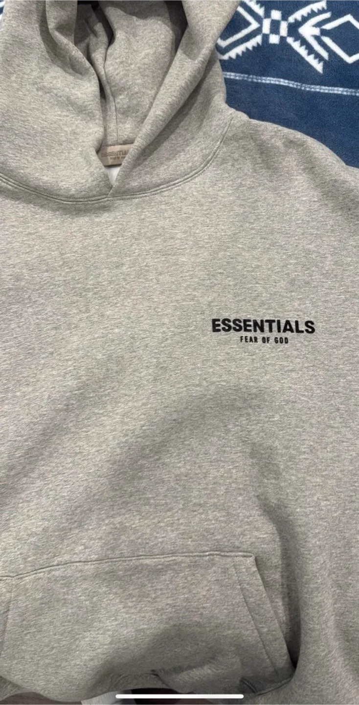 Essentials dark grey authentic hoodie size m image indicator(4)