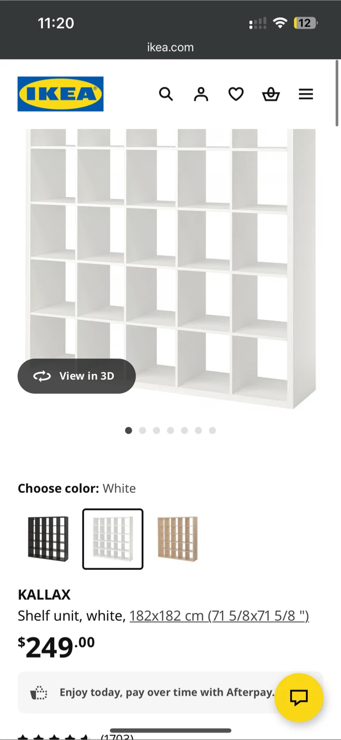 IKEA Kallax White Shelf Unit (71 5/8x71 5/8")