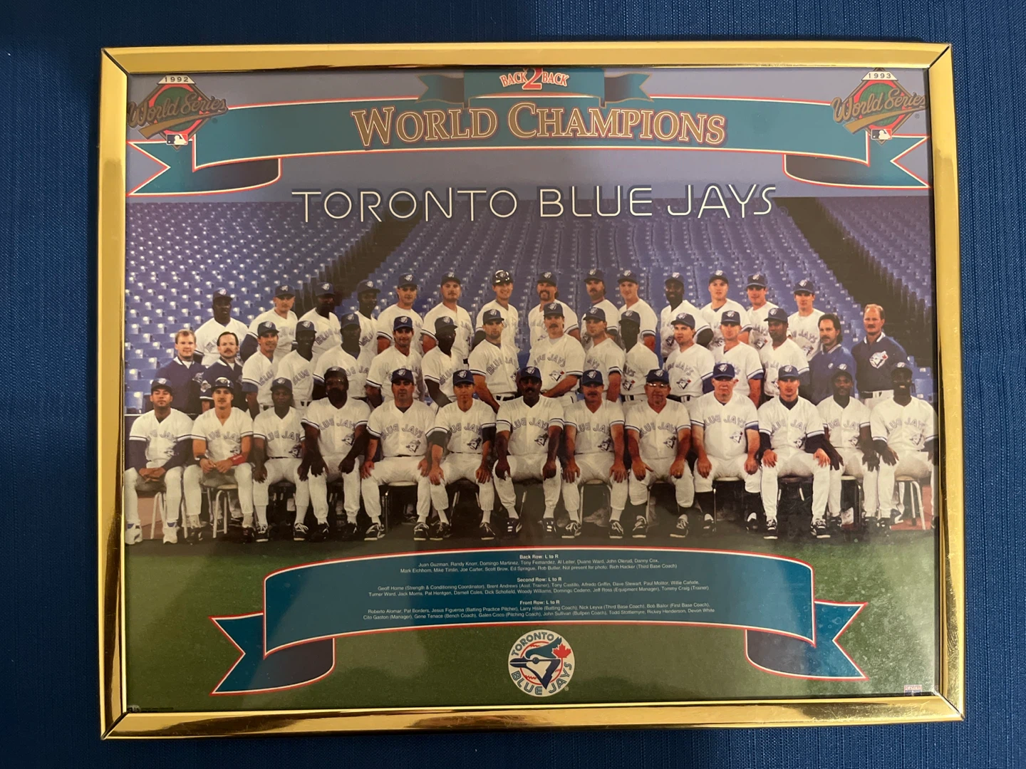 Toronto Blue Jays 1992-1993 World Series Framed Picture