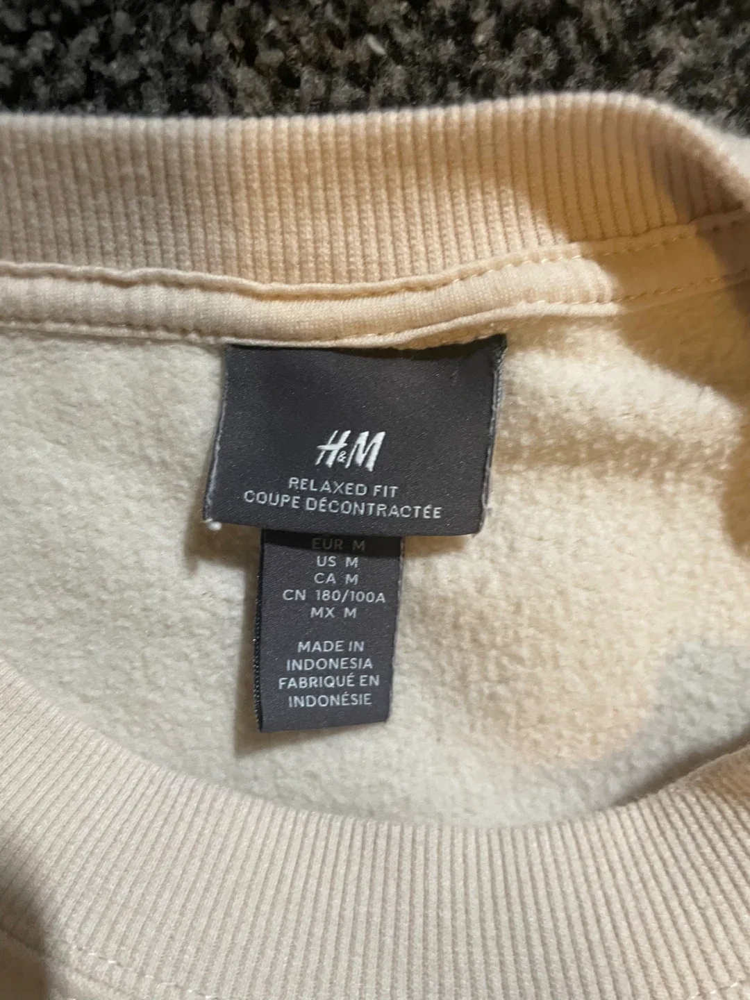H&M beige graphic sweatshirt image indicator(3)