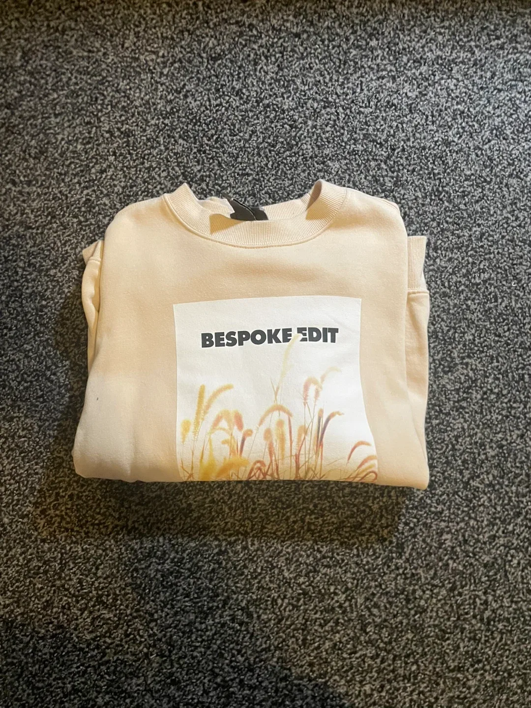 H&M beige graphic sweatshirt image indicator(5)