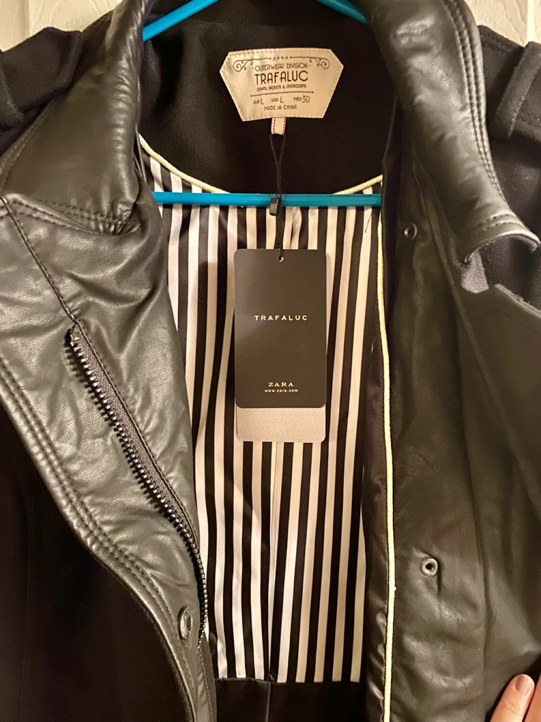 Zara Trafaluc Coat Jacket NEW! Size Large image indicator(3)