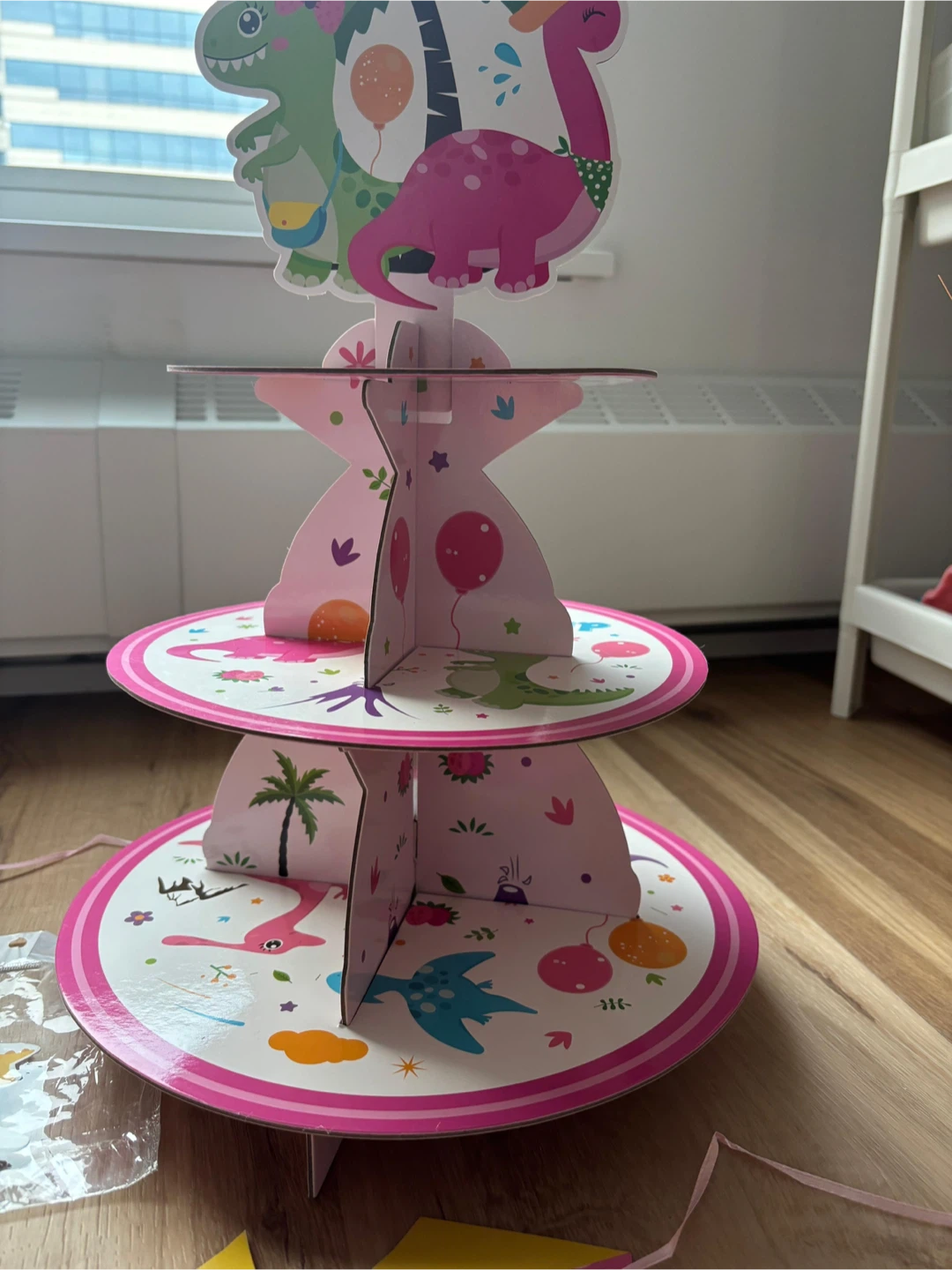 3-Drawer Storage Unit & Dino Birthday Decor