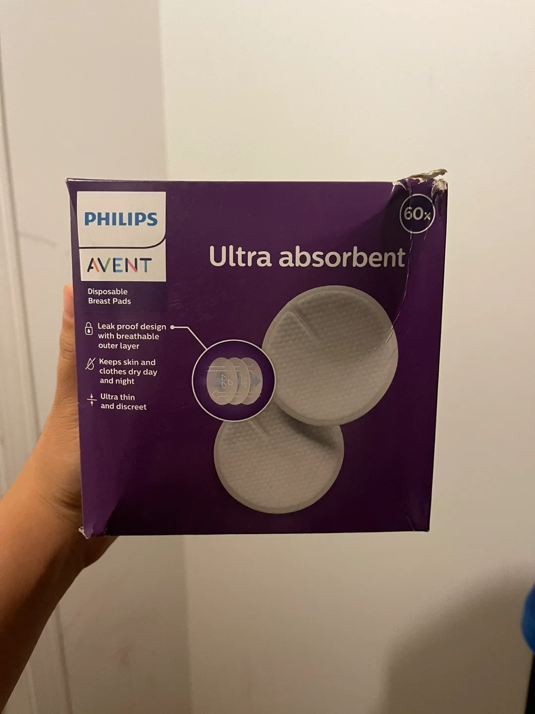 Philips Avent Ultra Absorbent Disposable Breast Pads (60x) image indicator(4)