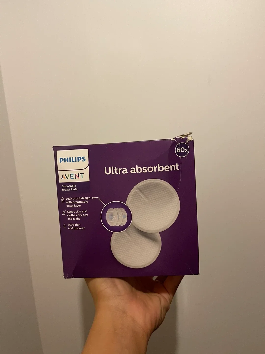 Philips Avent Ultra Absorbent Disposable Breast Pads (60x) image indicator(2)