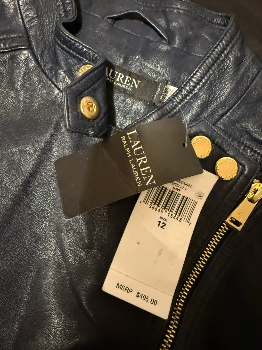 Lauren Ralph Lauren Leather Jacket - Size 12
