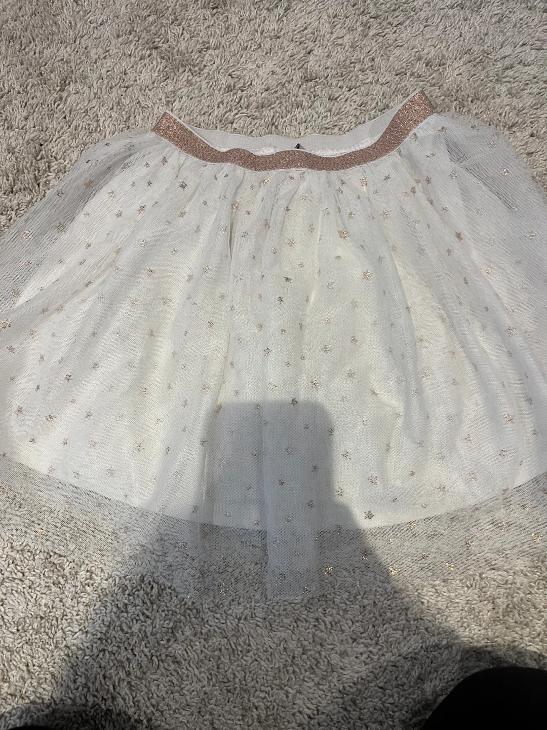 George Girl's White Tulle Skirt - Size M (7-8)