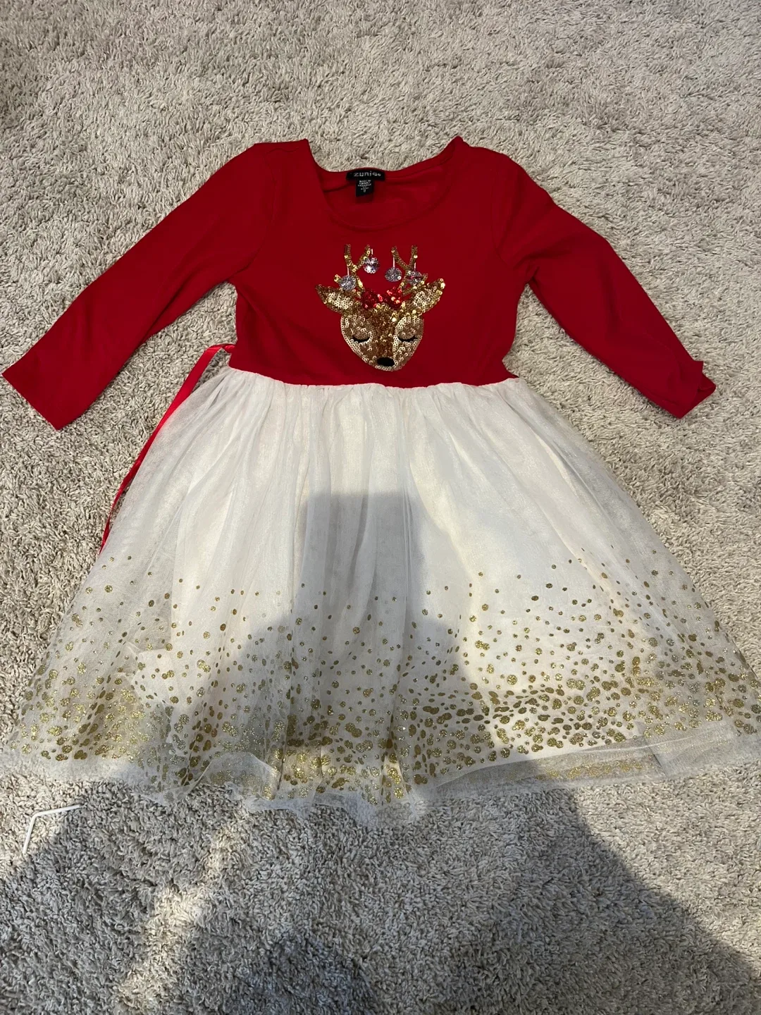 Zunie Girls Red & White Dress - Size 6 thumbnail