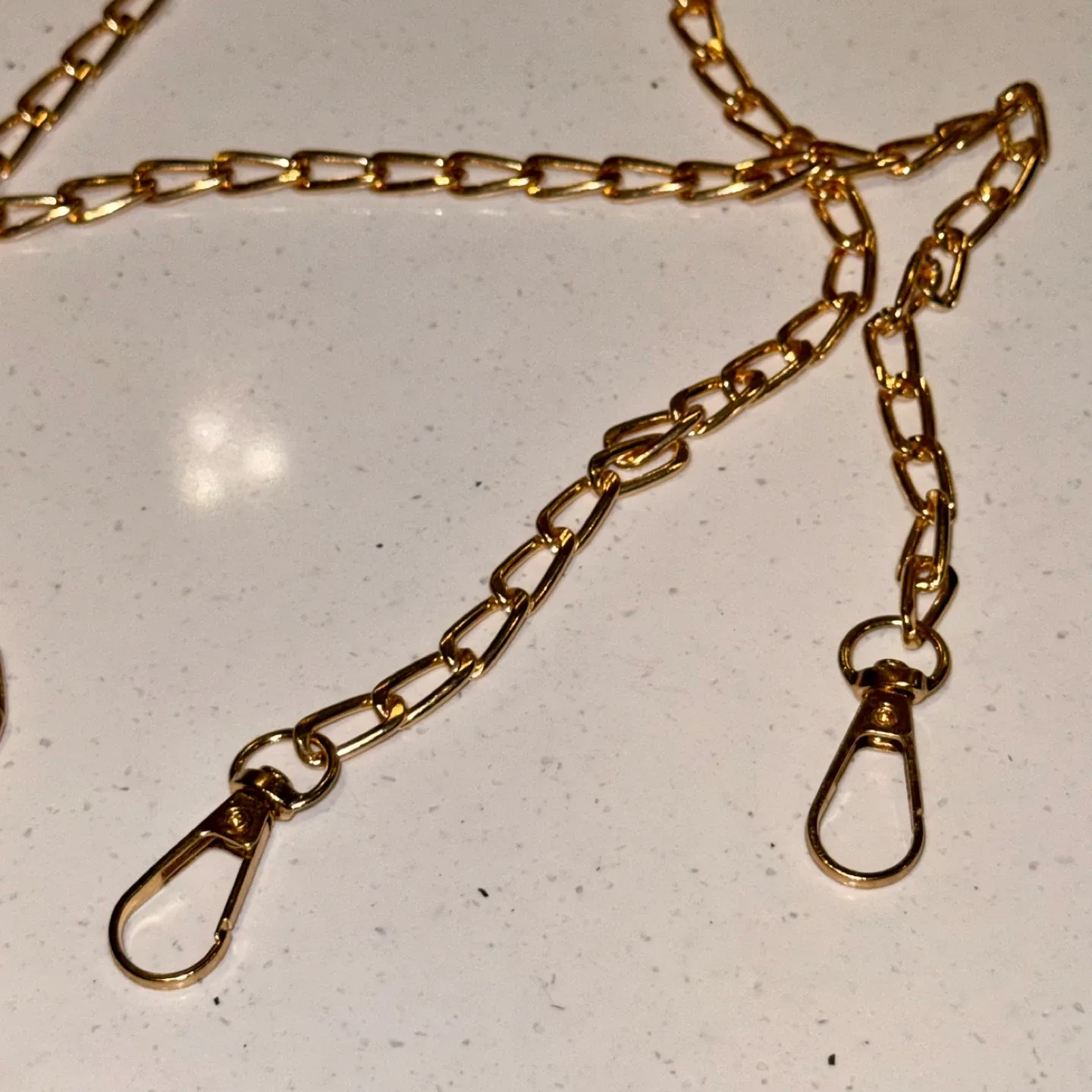NEW 4’ Gold Tone Chain Purse Strap image indicator(7)