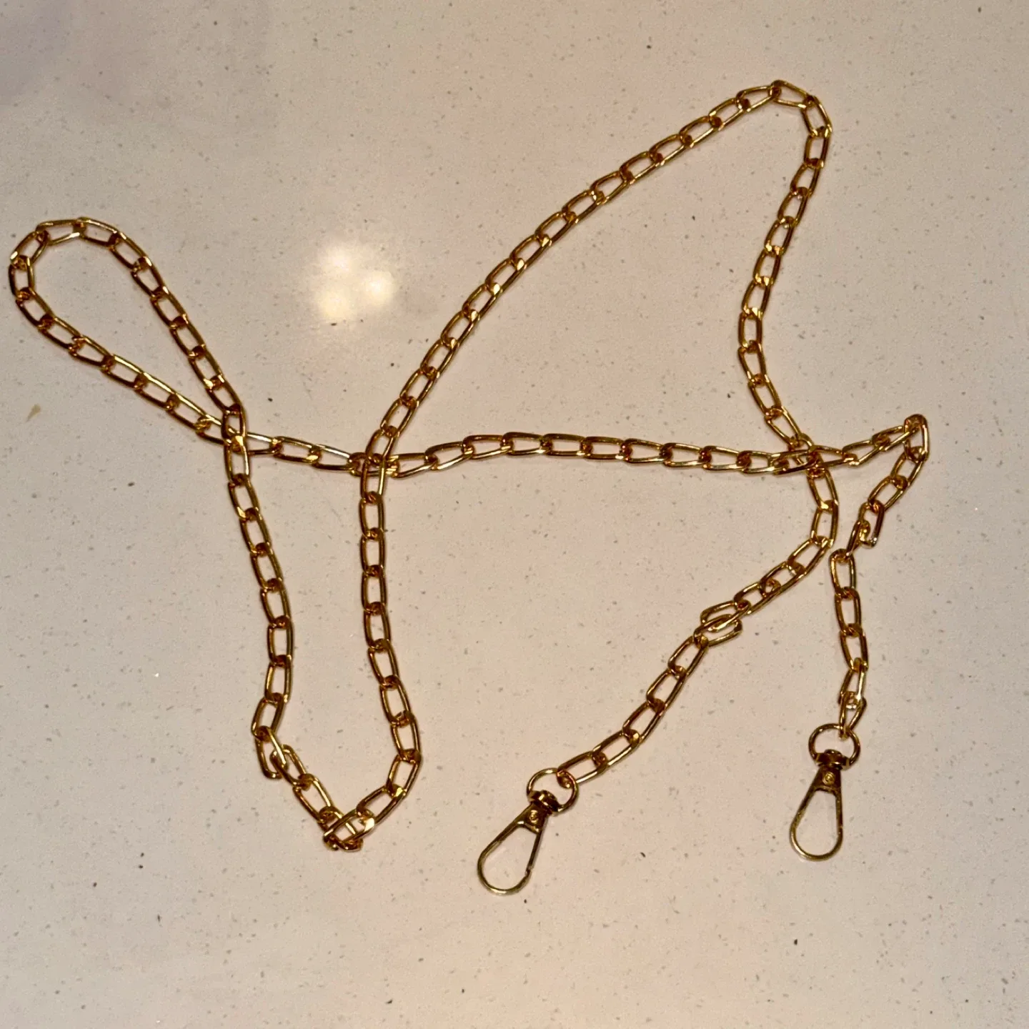 NEW 4’ Gold Tone Chain Purse Strap image indicator(9)
