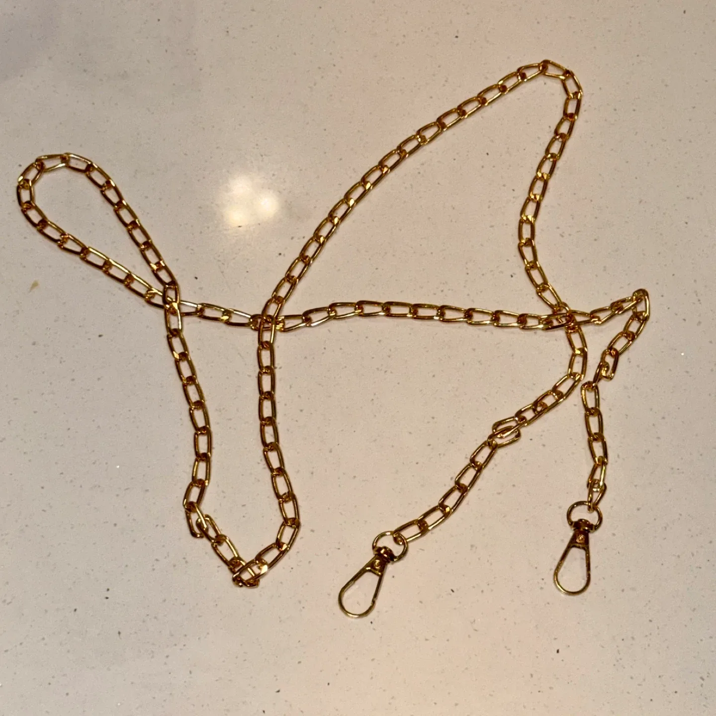 NEW 4’ Gold Tone Chain Purse Strap image indicator(8)