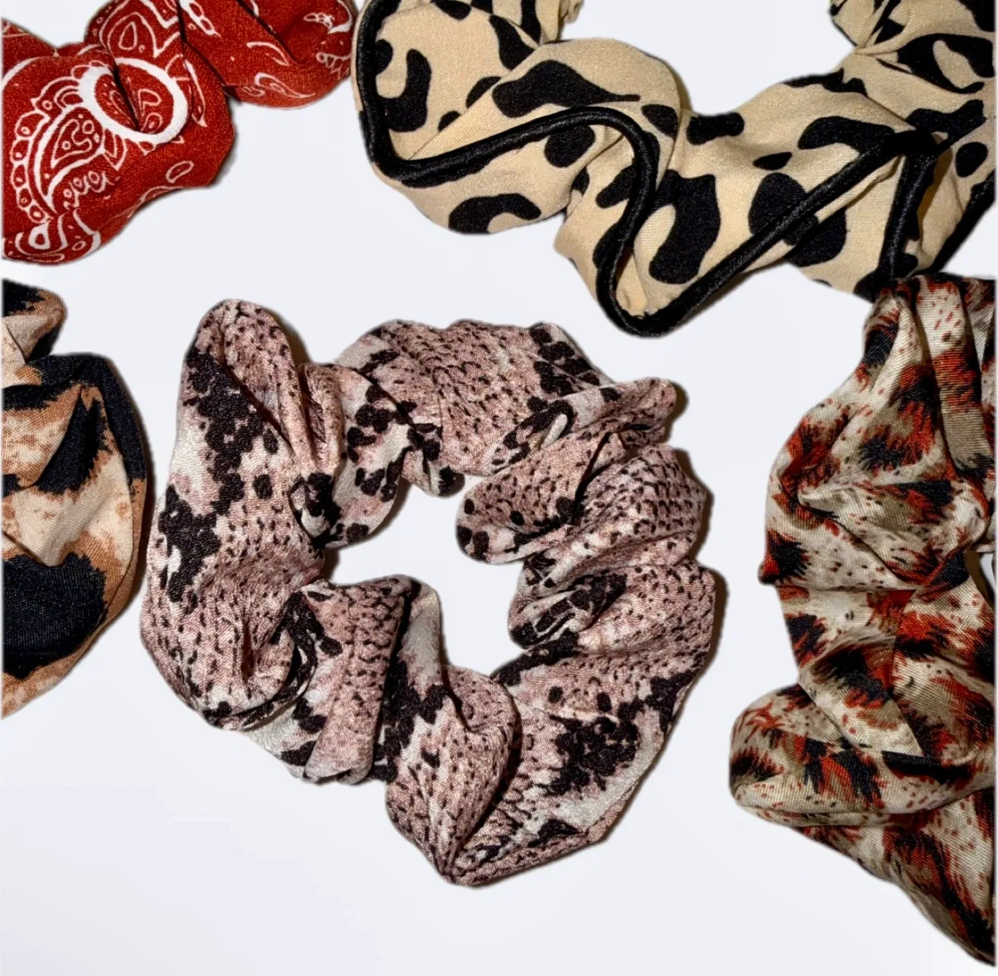 NEW! Hair Scrunchie Bundle - Animal Prints & Paisley Patterns image indicator(8)