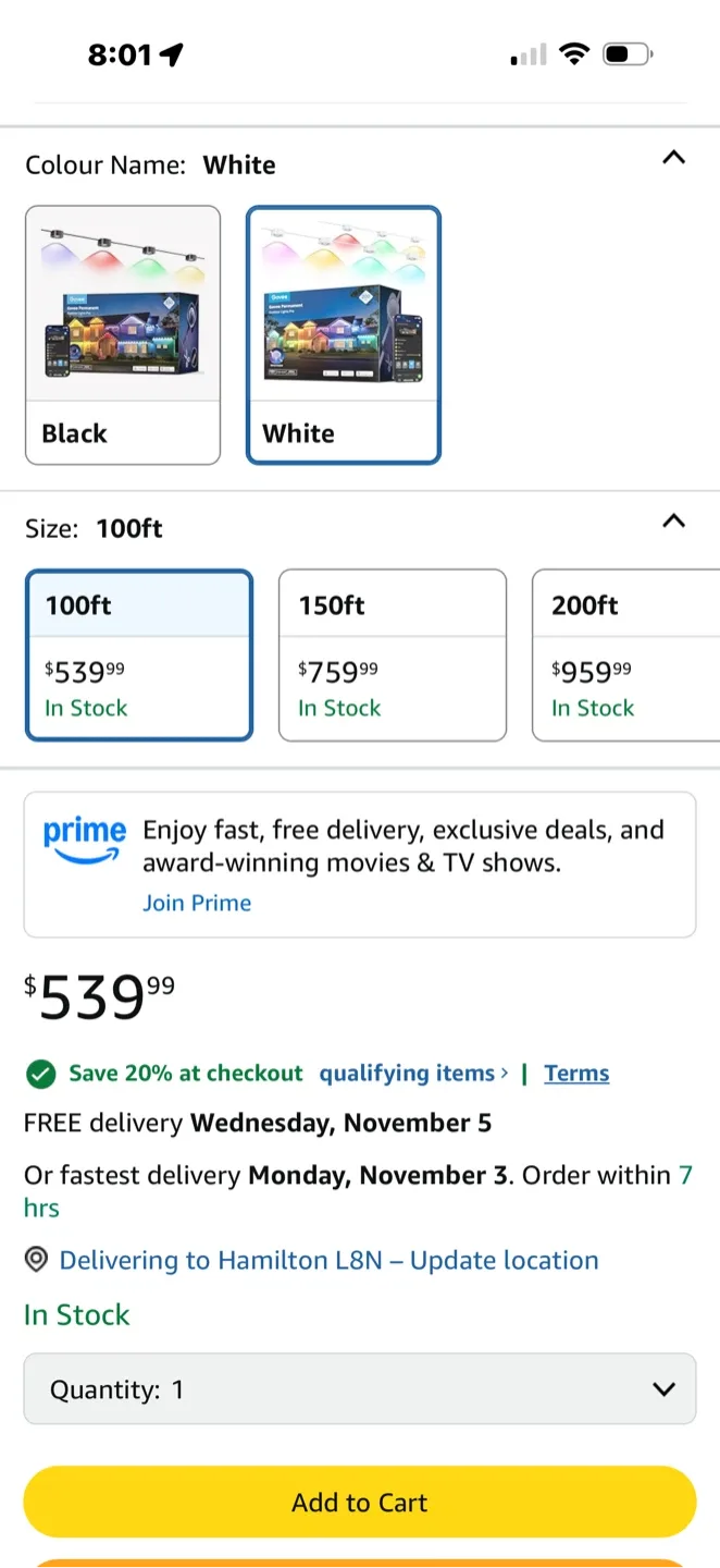 Govee Permanent Outdoor Lights Pro - White Version image indicator(5)