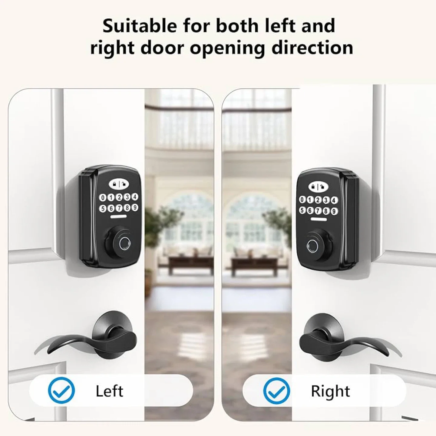 Fingerprint Door Lock with Levers image indicator(5)
