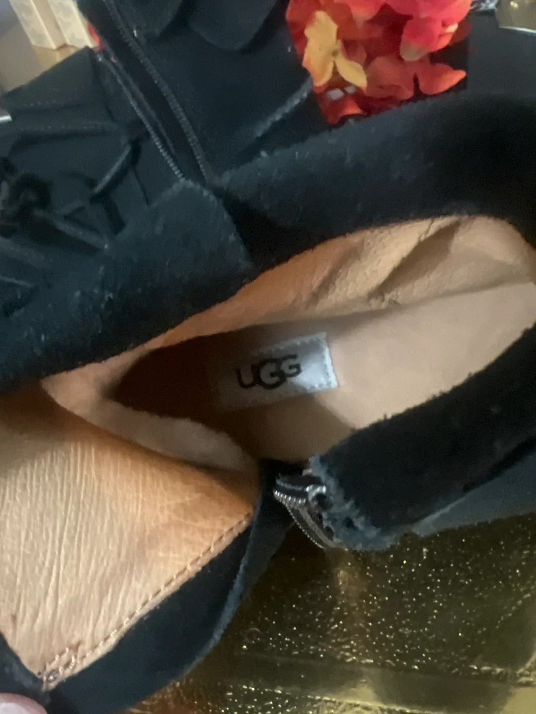 UGG Black Suede Boots thumbnail