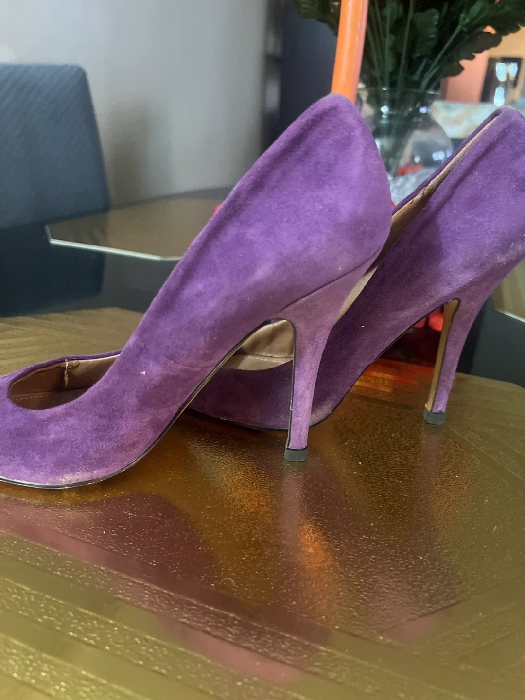 ALDO Purple Suede Heels thumbnail