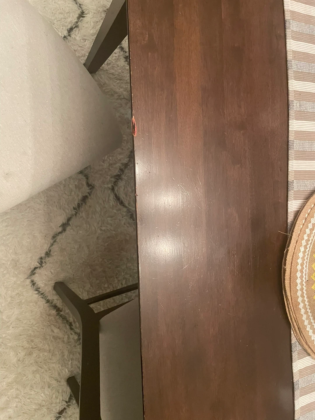 Dark Brown Dining Table with 6 Chairs - photo 3