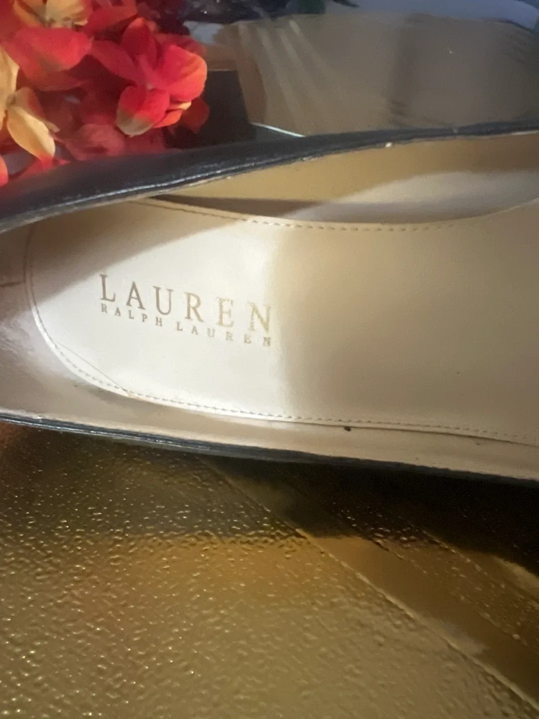 Ralph Lauren Black Leather Heels thumbnail