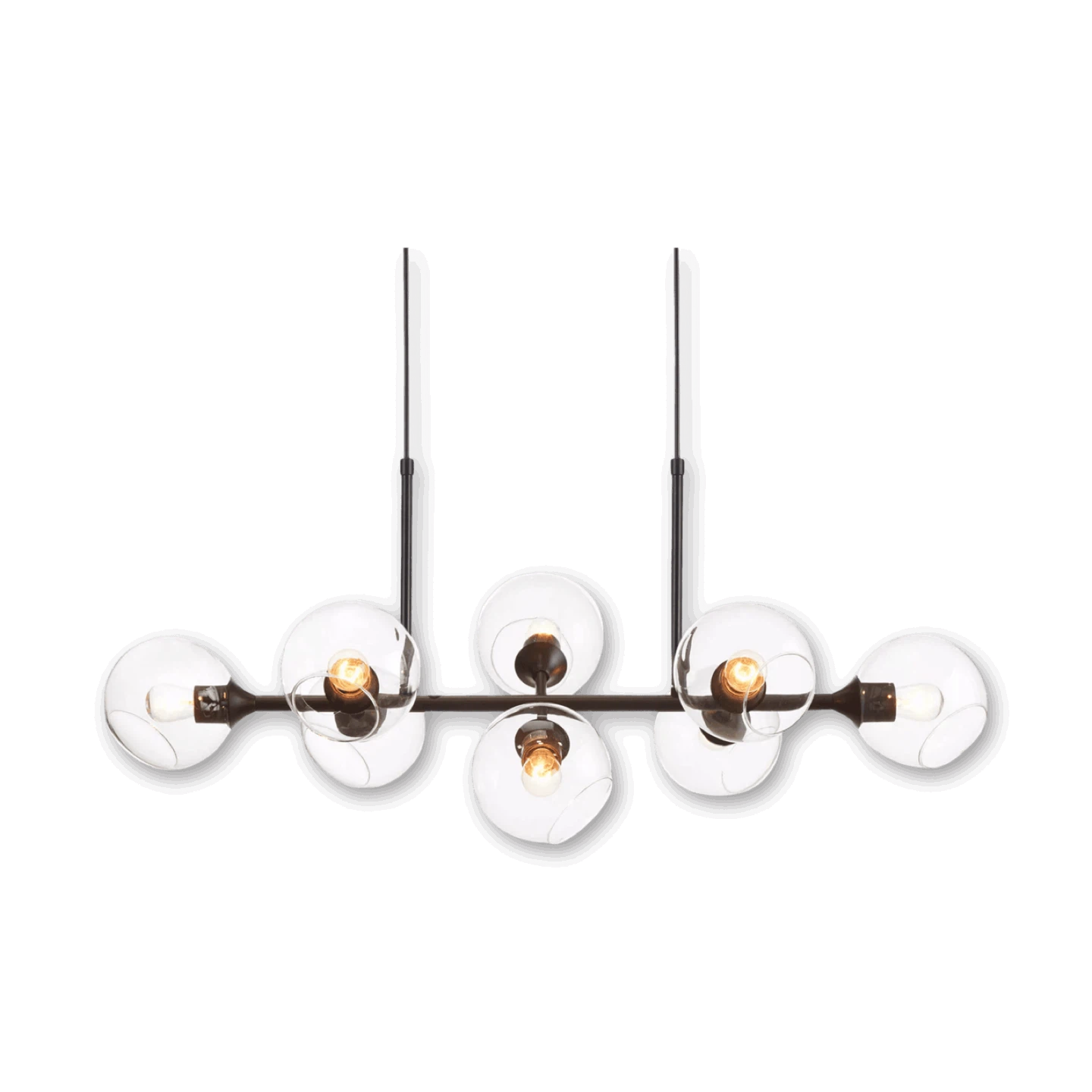 Modern glass and metal ceiling light - photo 2