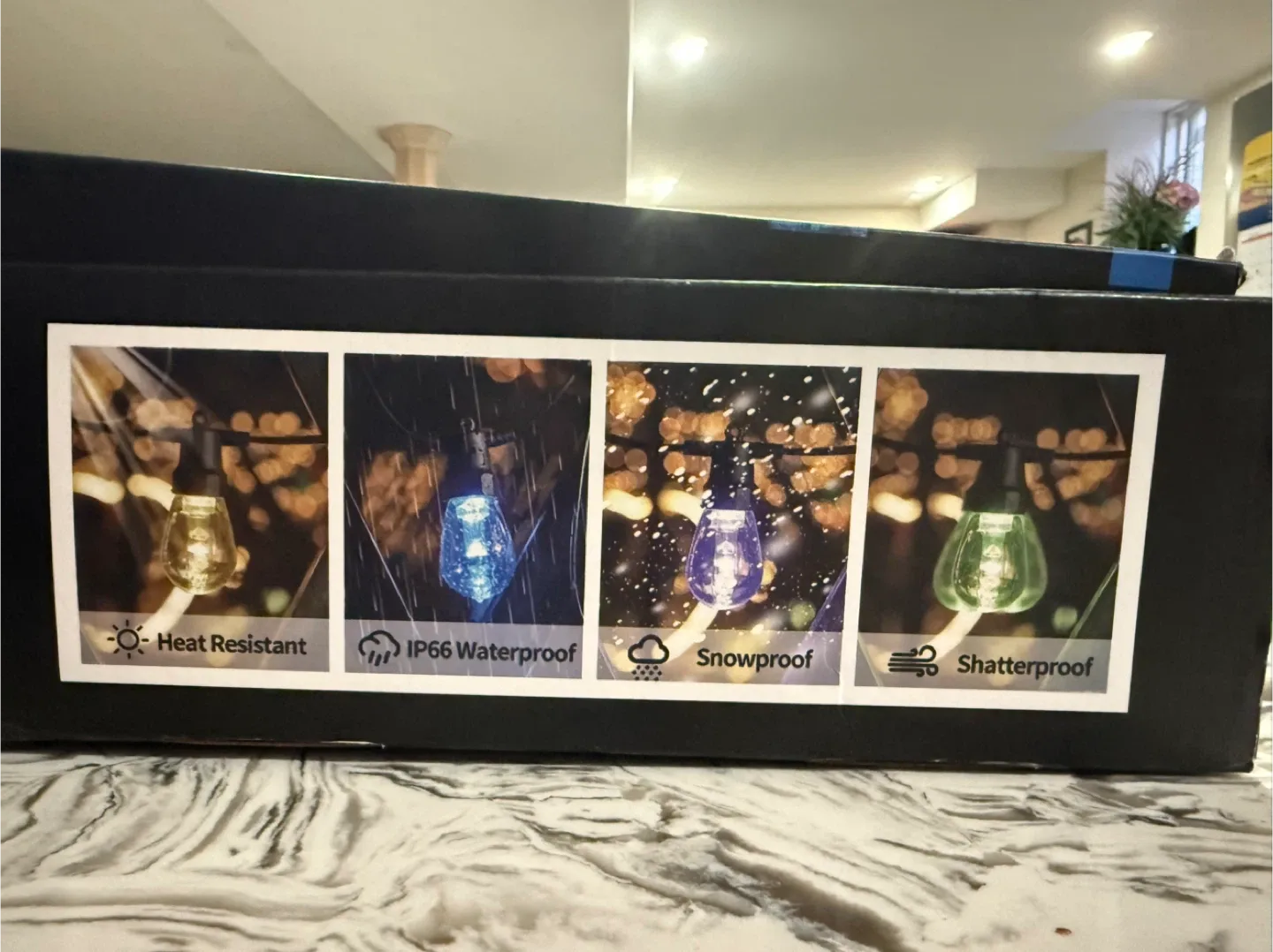 RGBW 100ft Outdoor String Lights - Dimmable image indicator(8)