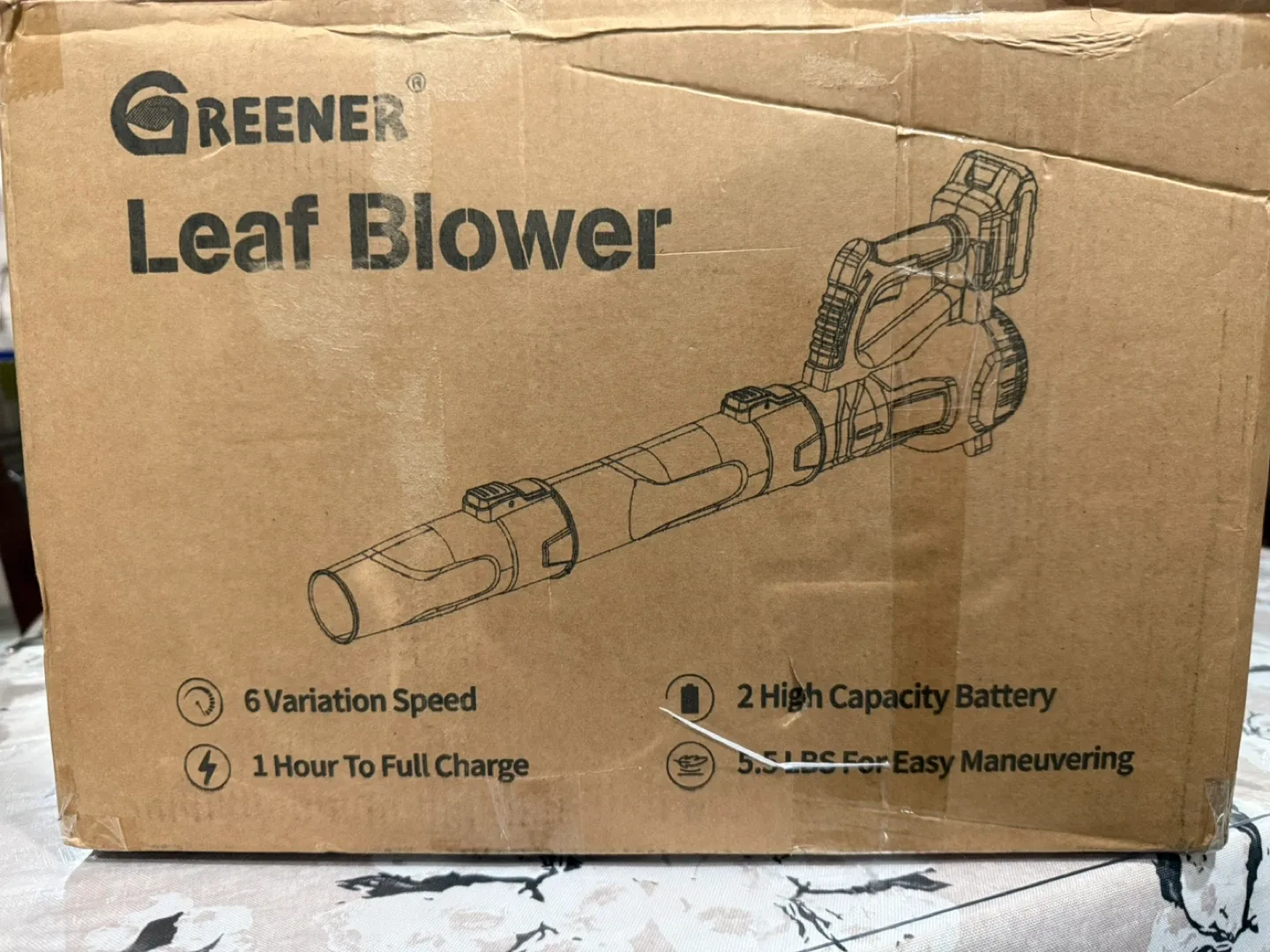 Greener Leaf Blower with 2 Batteries & Accessories image indicator(4)
