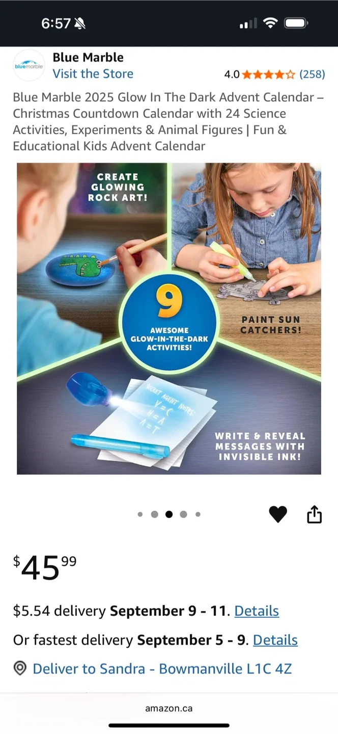 Blue Marble Glow In The Dark Advent Calendar image indicator(5)