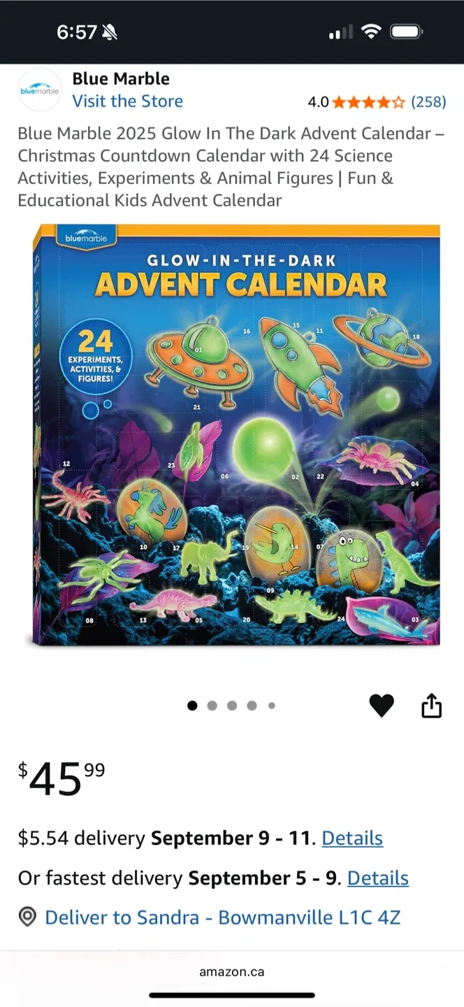 Blue Marble Glow In The Dark Advent Calendar image indicator(3)