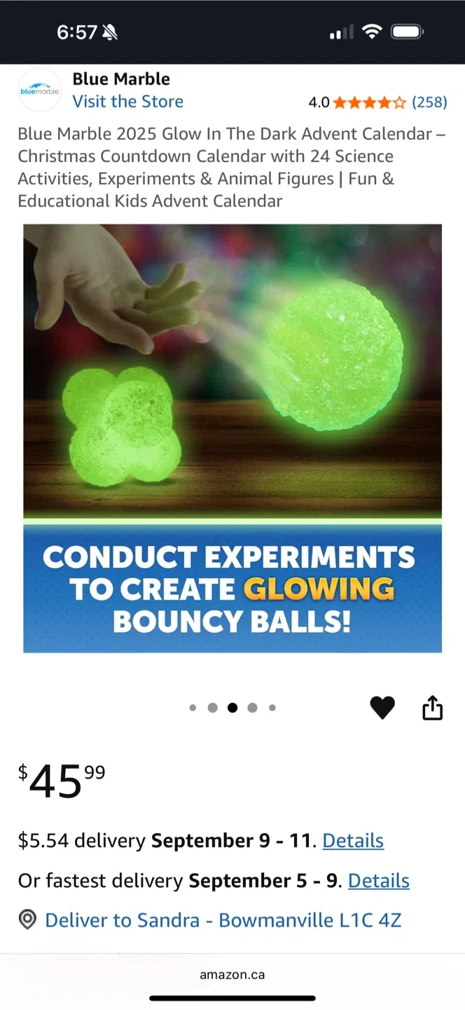 Blue Marble Glow In The Dark Advent Calendar image indicator(6)