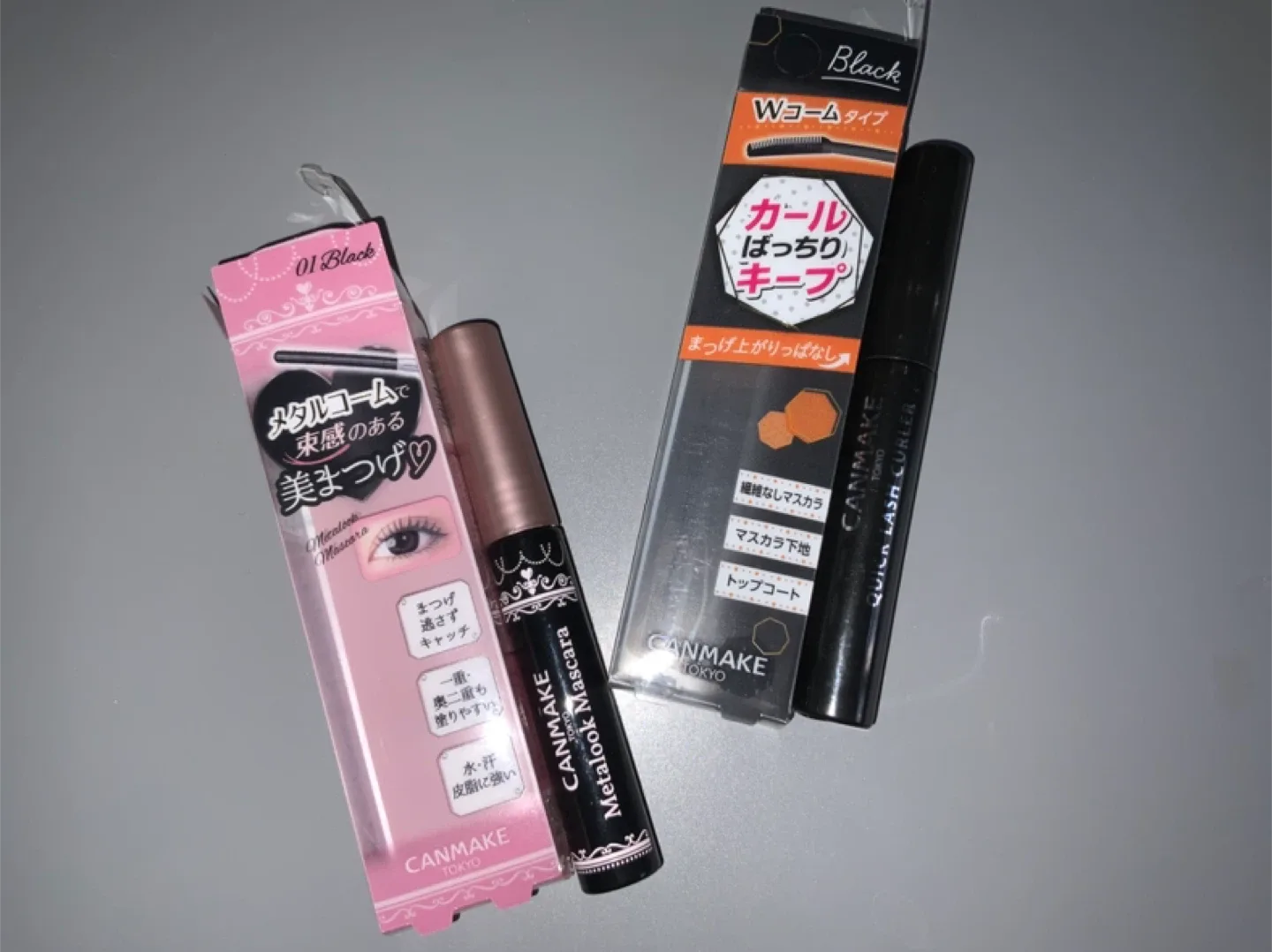 Canmake Mascara Set (metalook & quick lash curler) - Black image indicator(2)