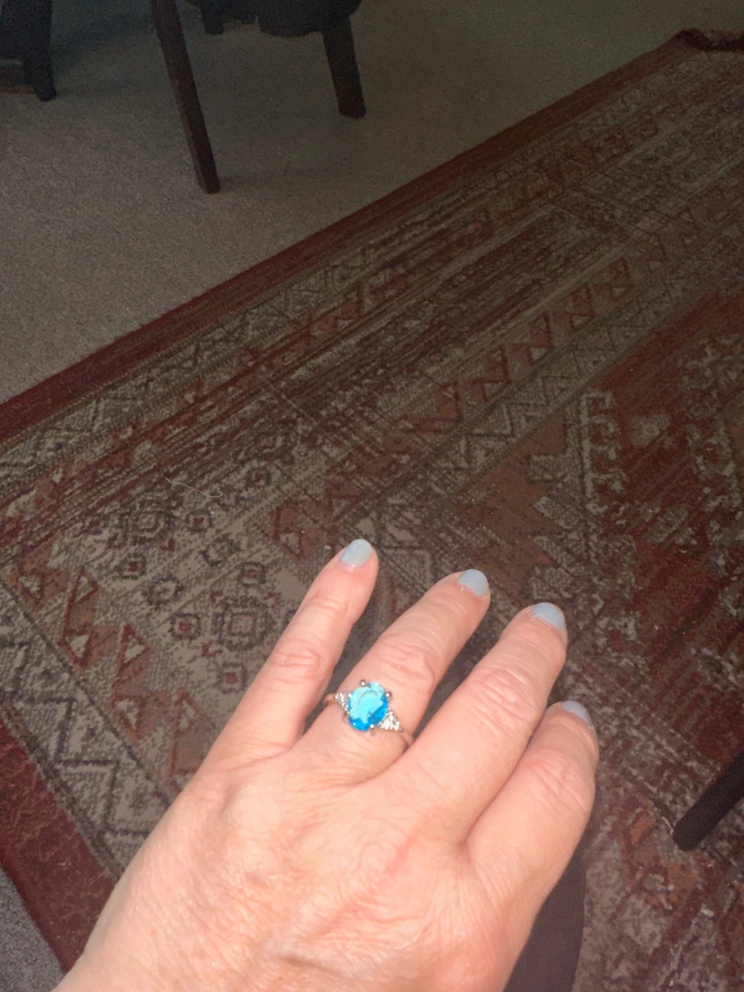 Blue Gemstone Ring - photo 2