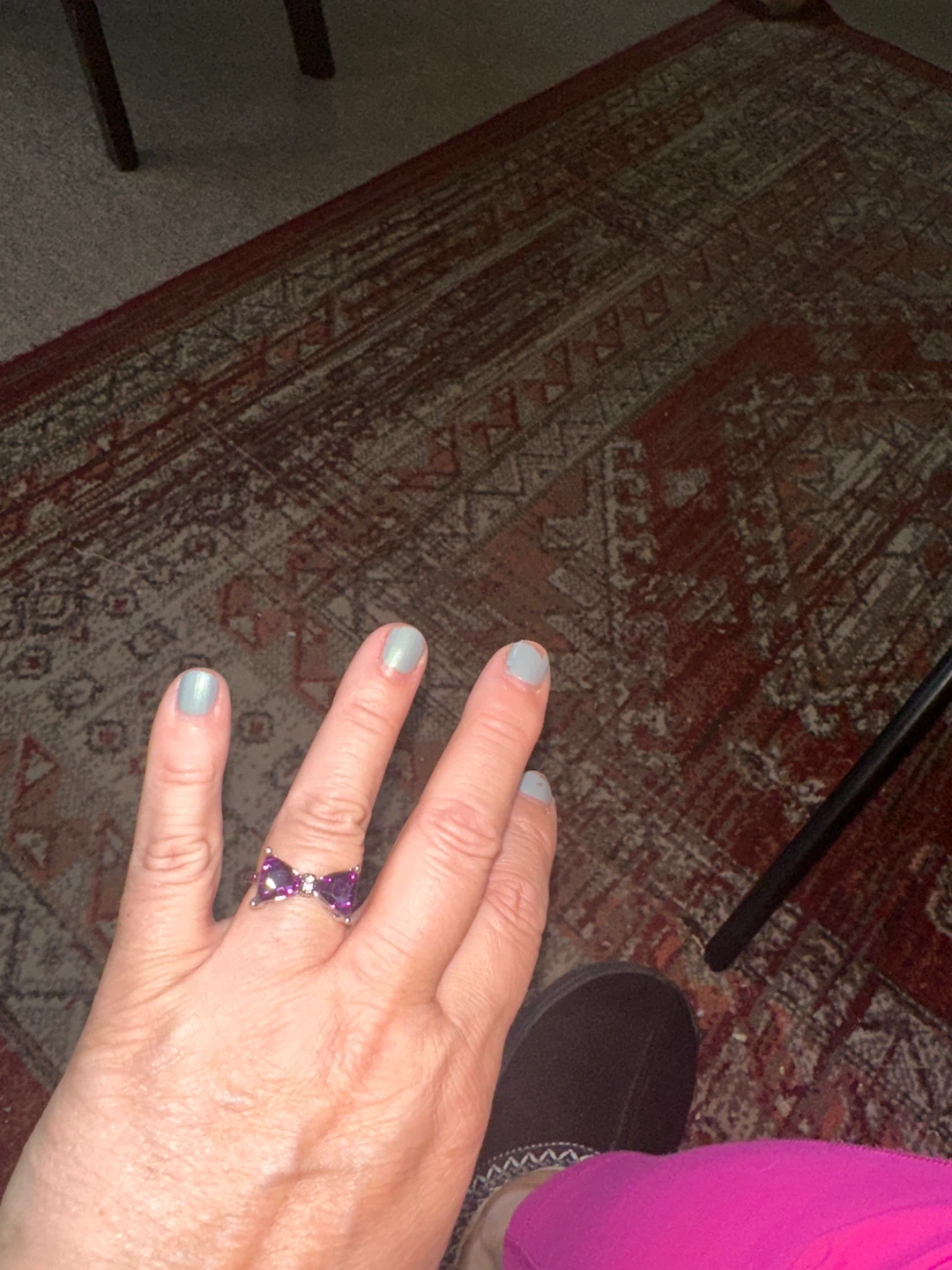 Bow Ring - Purple Gemstone - photo 2