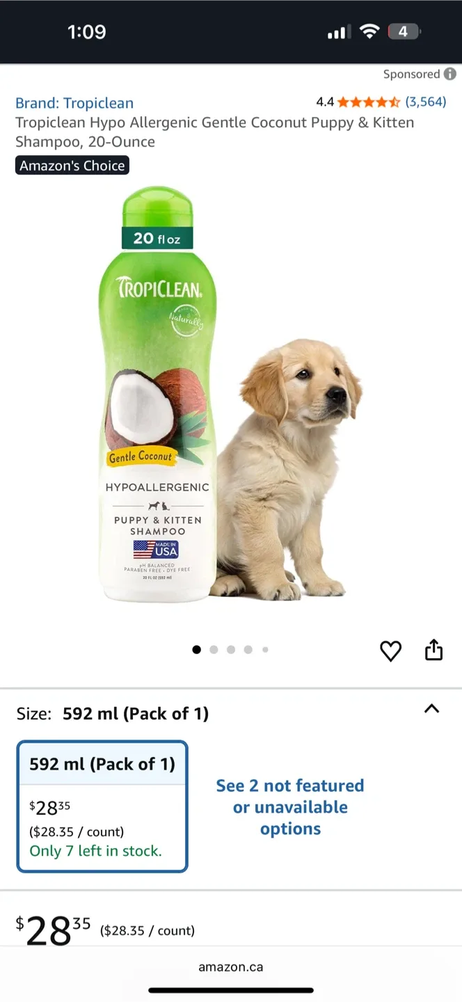 Tropiclean Berry & Coconut Deep Cleansing Pet Shampoo image indicator(2)