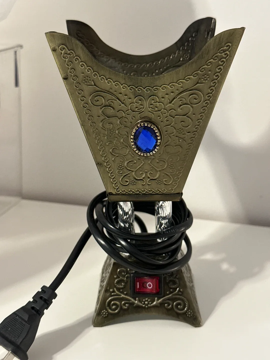 Electric Incense Burner with Blue Jewel thumbnail