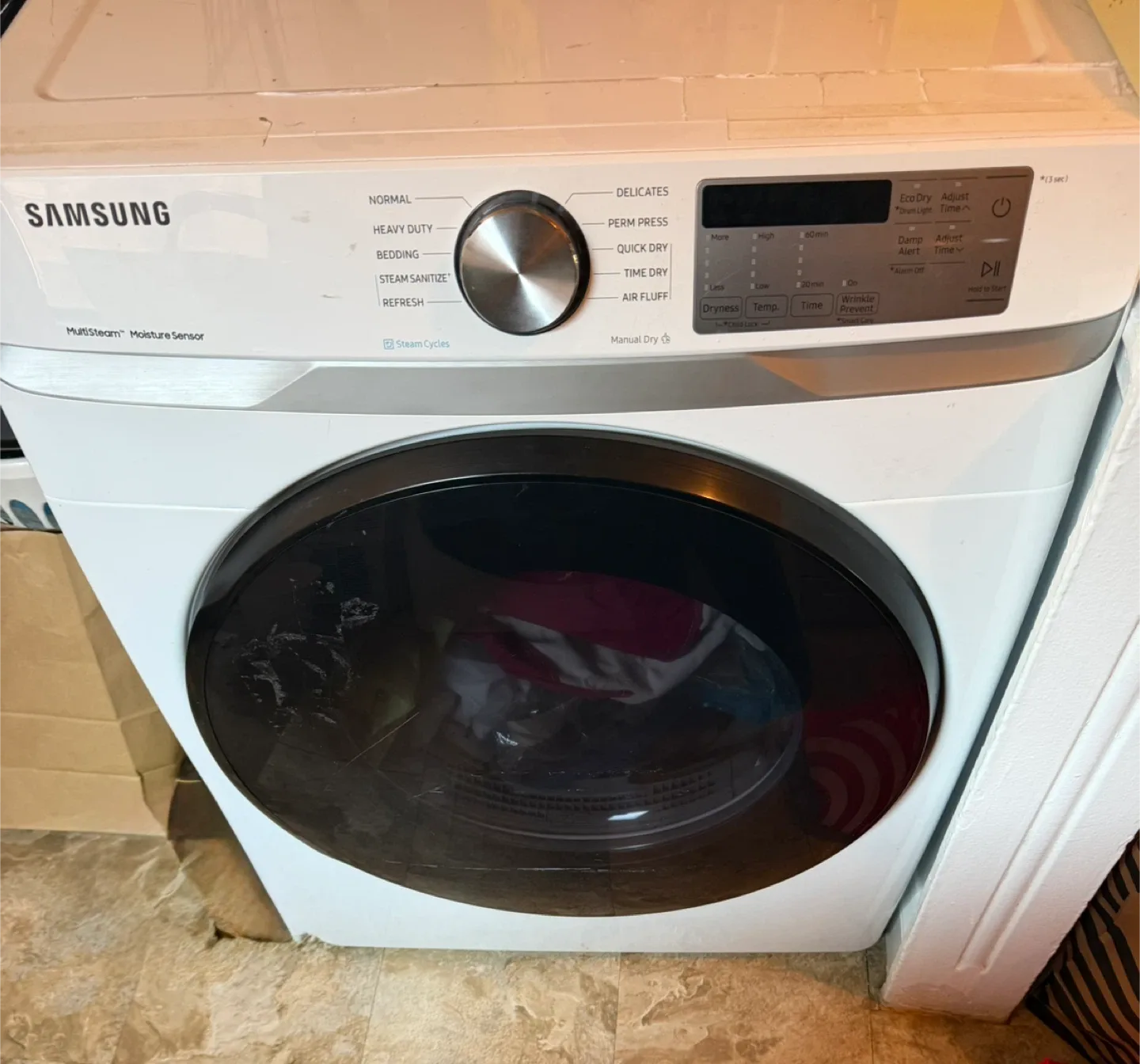 New Samsung Dryer - Steam Sanitize, White