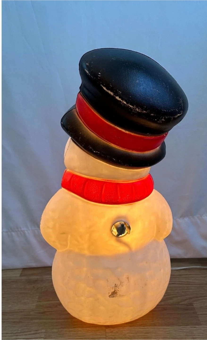 Vintage Snowman Blow Mold Light Up Decoration - photo 2