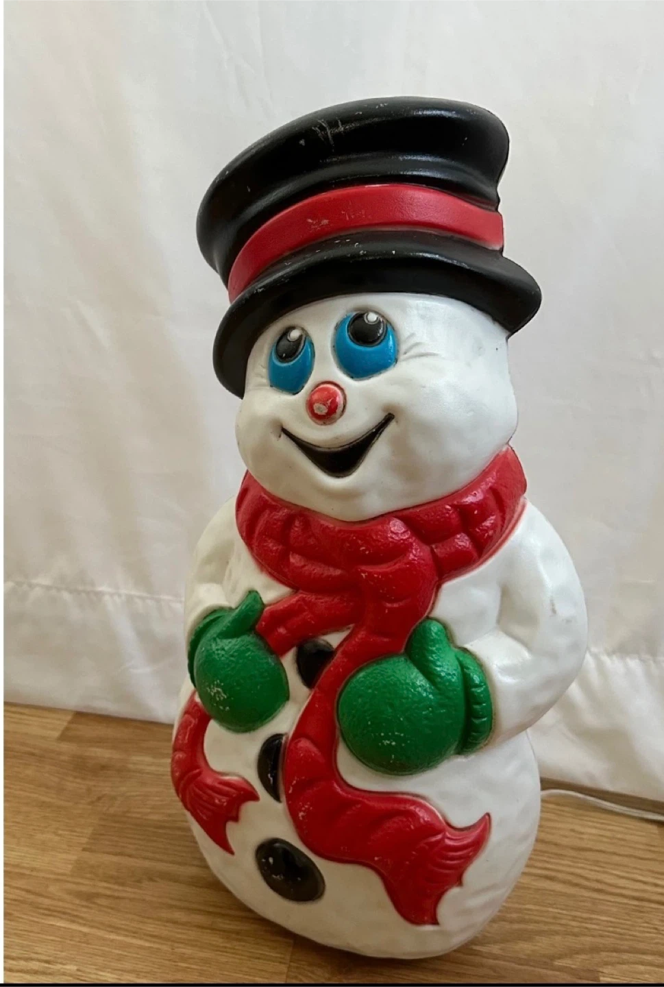 Vintage Snowman Blow Mold Light Up Decoration - photo 3