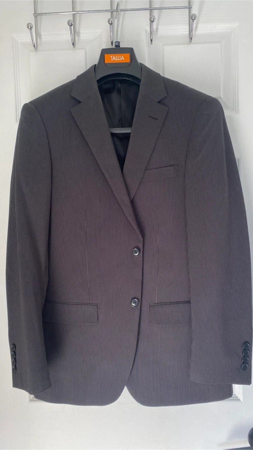 Black Friday - Slim-Fit Black striped Suit Pant