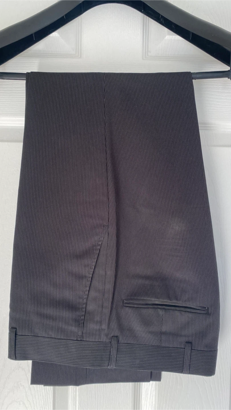 Black Friday - Slim-Fit Black striped Suit Pant - photo 3