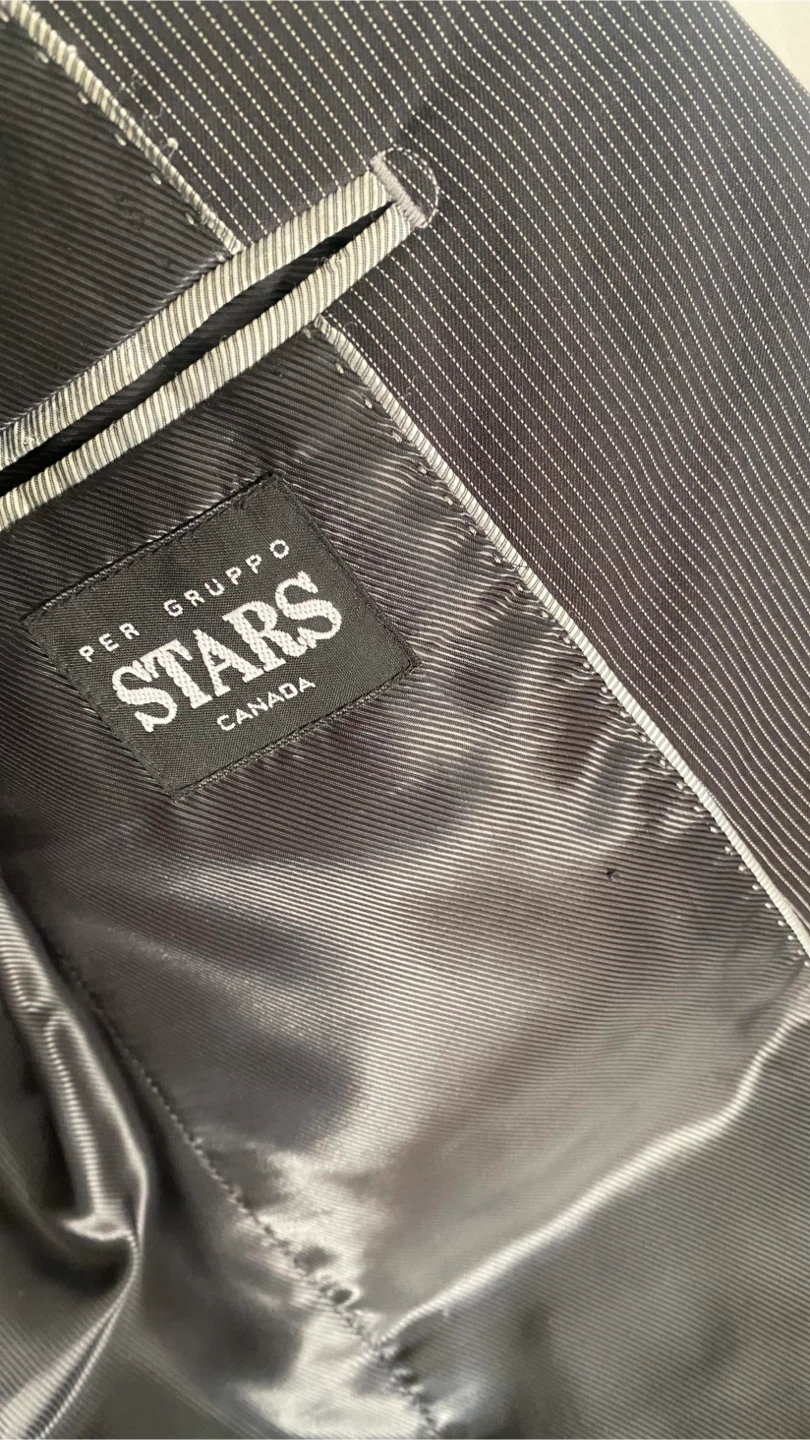 Black Friday - Slim-Fit Black striped Suit Pant - photo 2