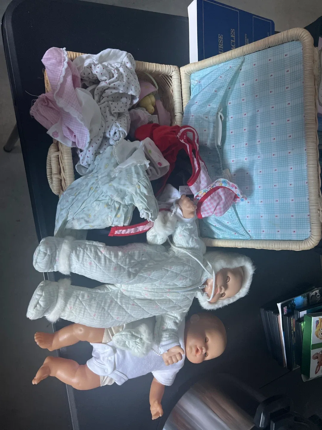 Baby Doll & Clothing Basket