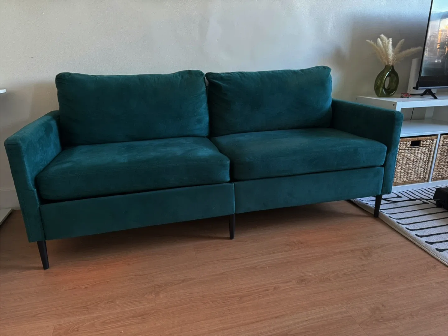 Emerald Green Loveseat Sofa image indicator(2)