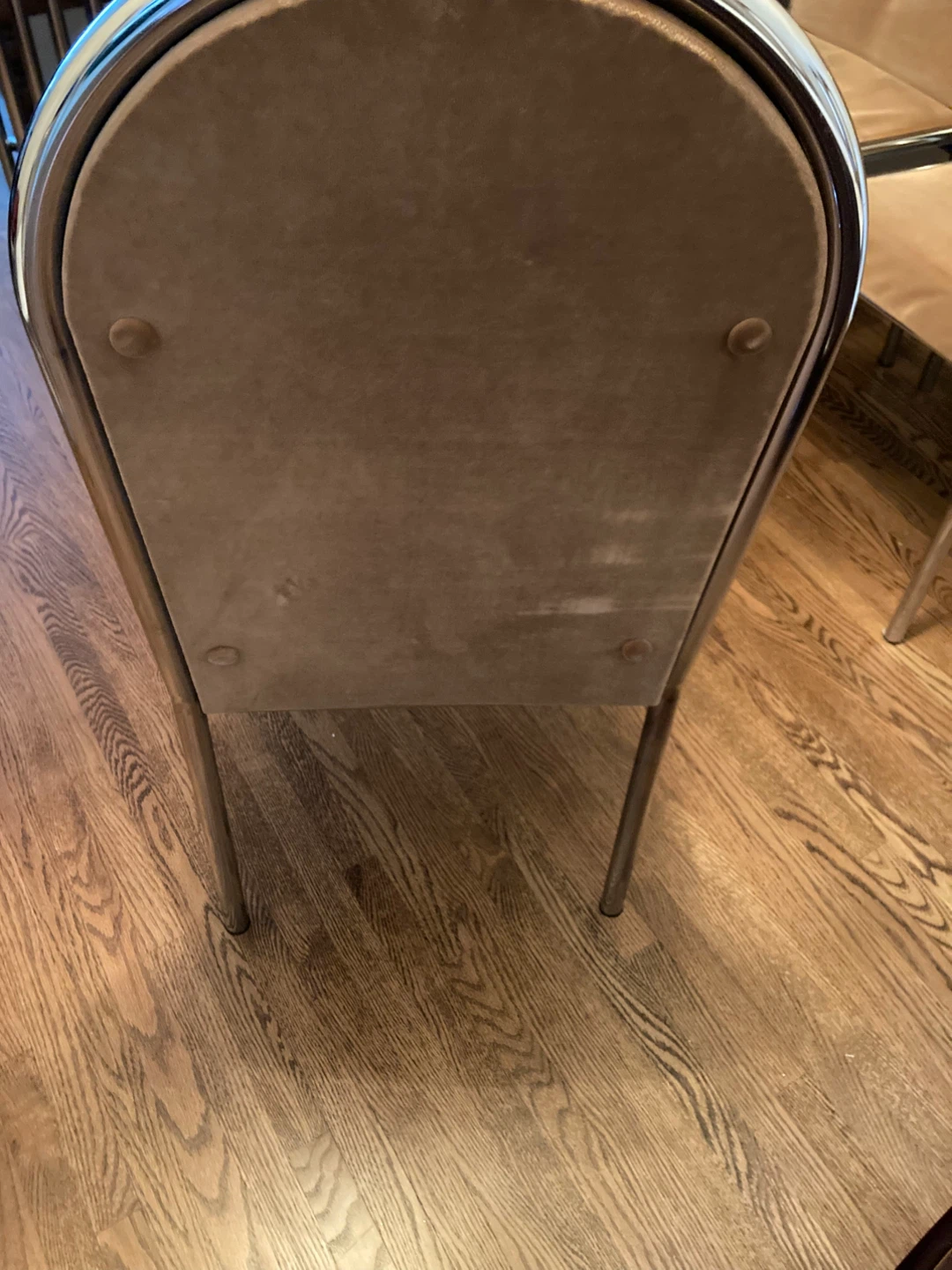 Set of 4 Brown Velvet Dining Chairs - photo 3
