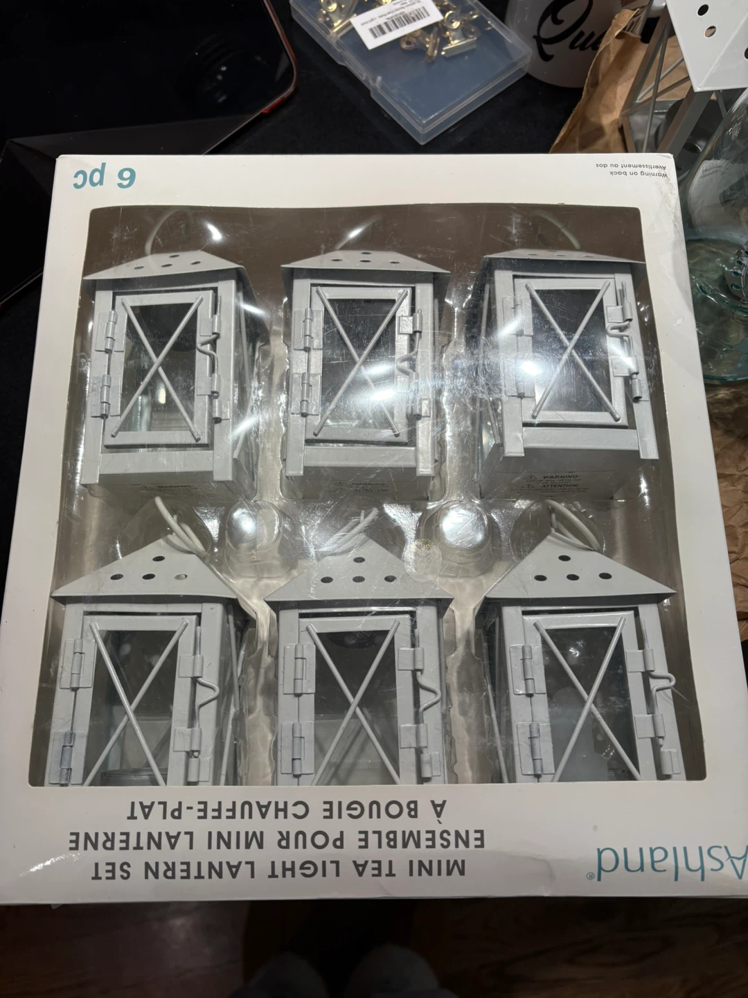 Ashland Mini Tea Light Lantern Set - 8 pcs, White