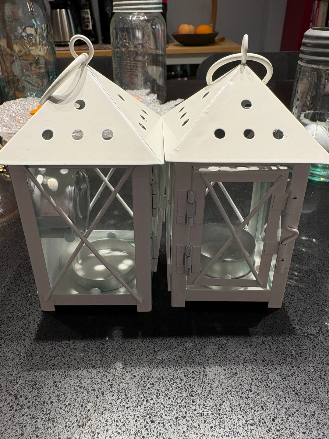 Ashland Mini Tea Light Lantern Set - 8 pcs, White - photo 3