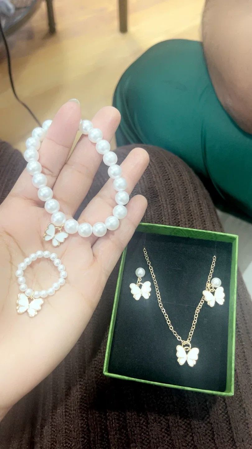 Inschic Butterfly Jewelry Set with Watch image indicator(3)