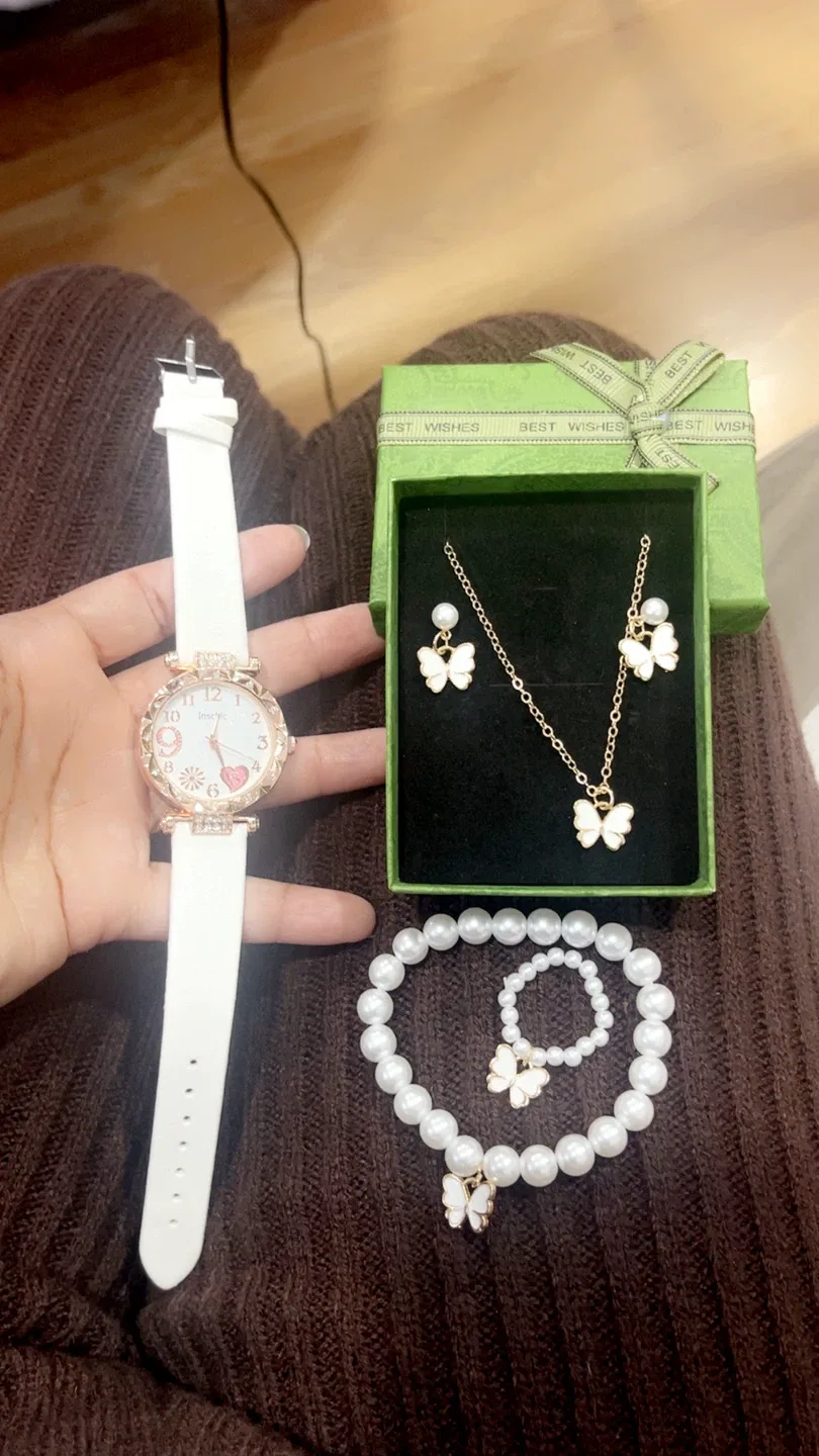 Inschic Butterfly Jewelry Set with Watch image indicator(2)