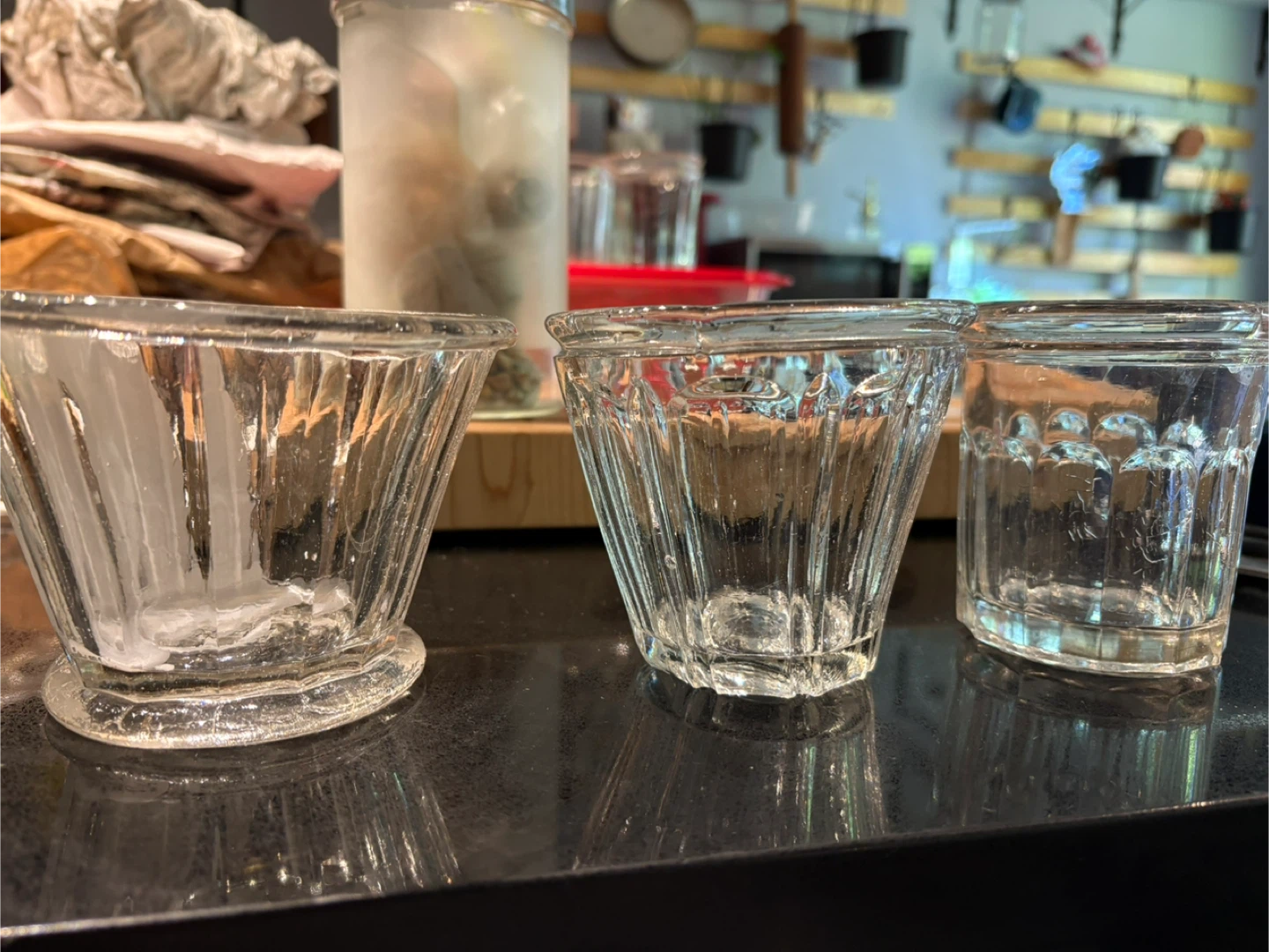 Vintage Confiture Coniques Jars - Set of 3