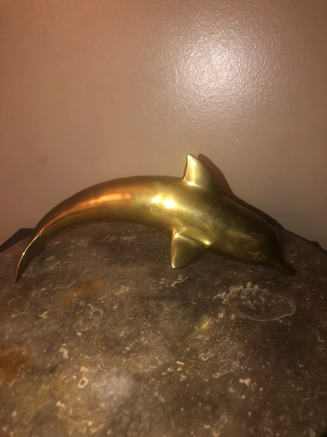 Vintage brass dolphin figurine/firm price