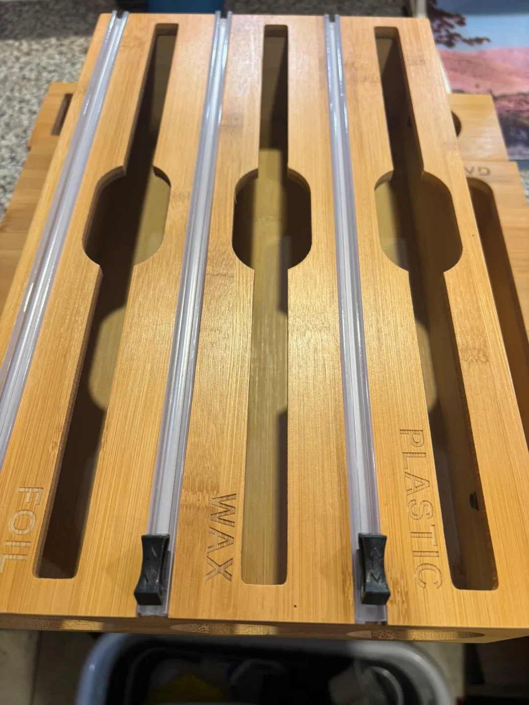 Bamboo Organizer for Foil, Plastic Wrap & Bags image indicator(2)